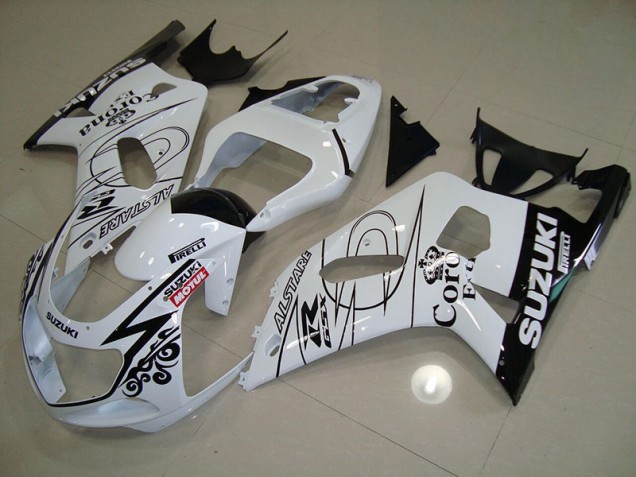 Blanc Alstare Motul Carénage GSXR 750 K1 K2 K3 01-03 Blanc Alstare Motul Carénage GSXR 750 K1 K2 K3 01-03