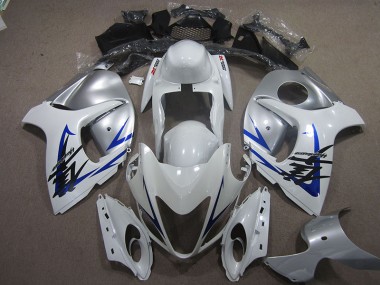 Blanc Argent Bleu Carénage GSXR 1300 Hayabusa 08-19