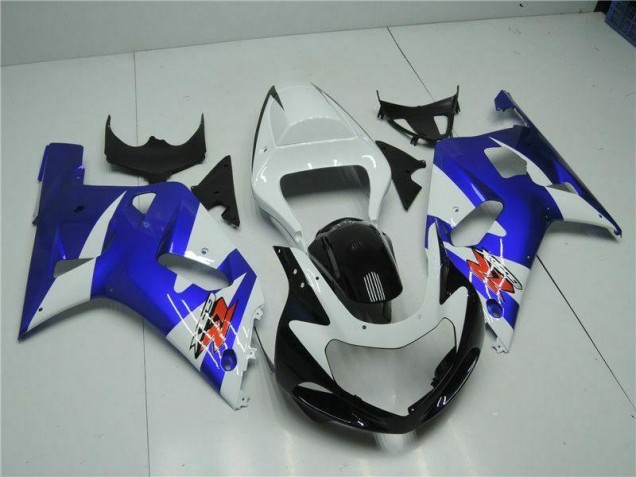 Blanc Bleu Carénage GSXR 600 / 750 K1 K2 K3 01-03 Blanc Bleu Carénage GSXR 600 / 750 K1 K2 K3 01-03