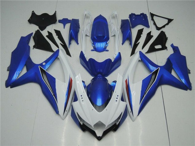 Blanc Bleu Carénages GSXR 600 / 750 K8 08-10 Blanc Bleu Carénages GSXR 600 / 750 K8 08-10