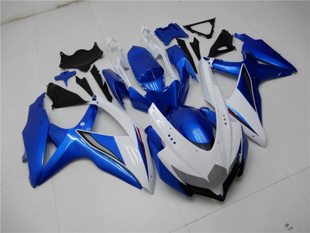 Blanc Bleu Carénages GSXR 600 / 750 K8 08-10 Blanc Bleu Carénages GSXR 600 / 750 K8 08-10