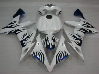 Blanc Bleu Flamme Carénage R1 04-06