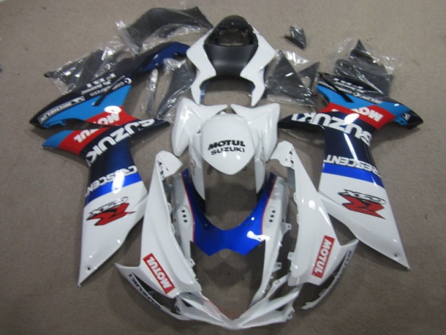 Blanc Bleu Motul Carénage GSXR 600 K11 11-24 Blanc Bleu Motul Carénage GSXR 600 K11 11-24
