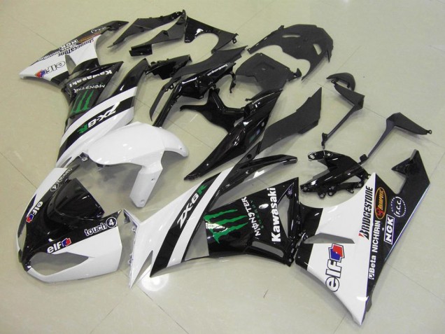 Blanc Monster Carénage ZX6R 09-12 Blanc Monster Carénage ZX6R 09-12