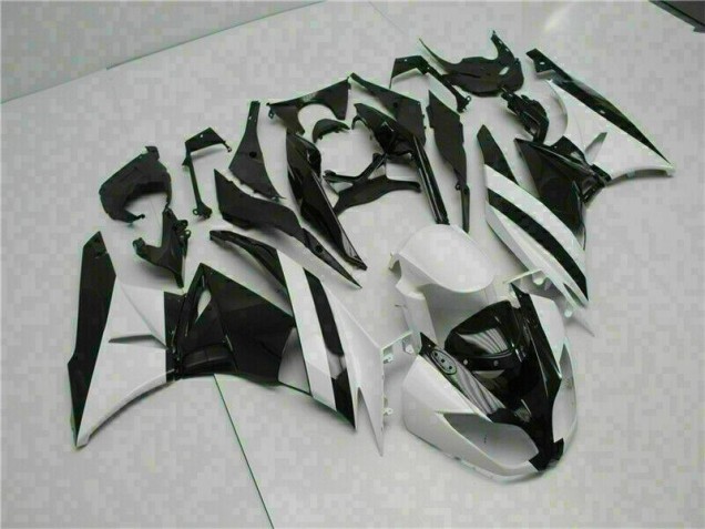 Blanc Noir Carénage ZX6R 09-12 Blanc Noir Carénage ZX6R 09-12