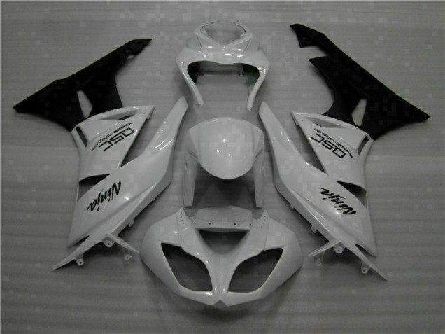 Blanc Noir Ninja Carénage ZX6R 09-12 Blanc Noir Ninja Carénage ZX6R 09-12