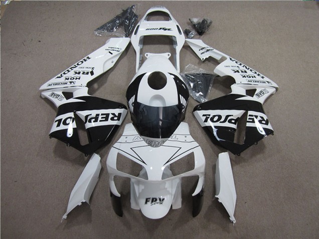 Blanc Noir Repsol Carénage CBR 600 RR 05-06 Blanc Noir Repsol Carénage CBR 600 RR 05-06