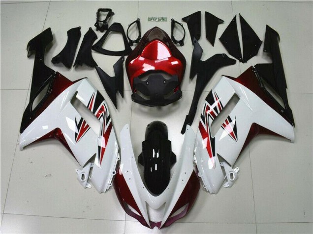 Blanc Noir Rouge Carénage ZX6R 07-08 Blanc Noir Rouge Carénage ZX6R 07-08
