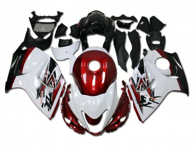 Blanc Rouge Carénage GSXR 1300 Hayabusa 08-19