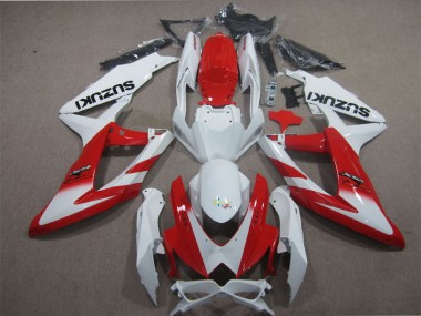 Blanc Rouge Carénage GSXR 600 K8 08-10