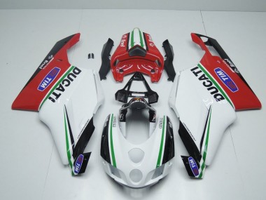Blanc Rouge Enel Carénage Ducati 749 999 05-06
