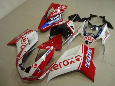 Blanc Rouge Xerox Carénage Ducati 848 1098 1198 07-14