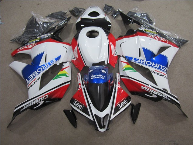 Bleu Blanc EUROBET Lee Carénage CBR 600 RR 09-12 Bleu Blanc EUROBET Lee Carénage CBR 600 RR 09-12
