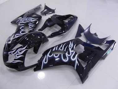 Bleu Blanc Flamme Carénage GSXR 750 K1 K2 K3 01-03
