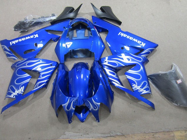Bleu Blanc Flamme Carénages ZX10R 03-05 Bleu Blanc Flamme Carénages ZX10R 03-05