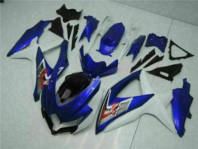 Bleu Blanc Kit Carénages Complet GSXR 600 / 750 K8 08-10 Bleu Blanc Kit Carénages Complet GSXR 600 / 750 K8 08-10