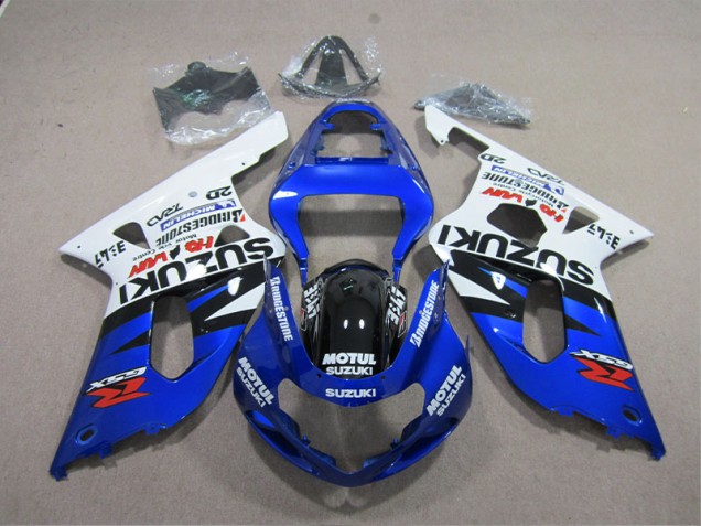Bleu Blanc Motul Carénages GSXR 600 K1 K2 K3 01-03 Bleu Blanc Motul Carénages GSXR 600 K1 K2 K3 01-03