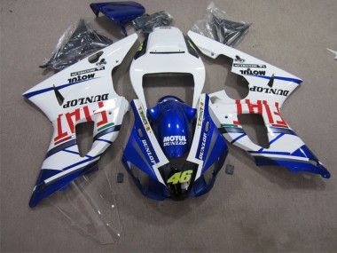 Bleu Blanc Motul Dunlop 46 Carénage R1 98-99