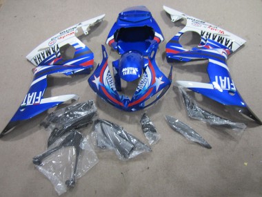 Bleu Blanc Motul Fiat Carénages R6 03-05