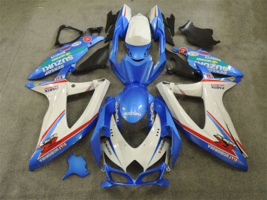 Bleu Blanc avec Décalque Carénage GSXR 600 K8 08-10