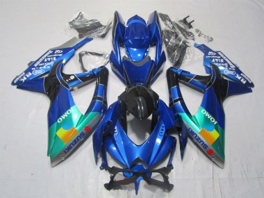 Bleu Noir Vert Jomo Carénage GSXR 1000 K7 07-08