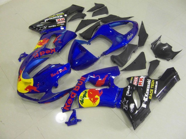 Bleu Red Bull Carénage ZX6R 05-06 Bleu Red Bull Carénage ZX6R 05-06