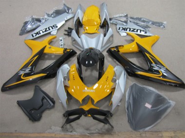 Jaune Blanc Noir Carénage GSXR 600 K8 08-10