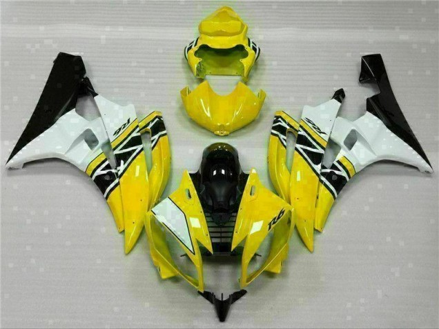 Jaune Blanc Noir Carénages R6 06-07 Jaune Blanc Noir Carénages R6 06-07