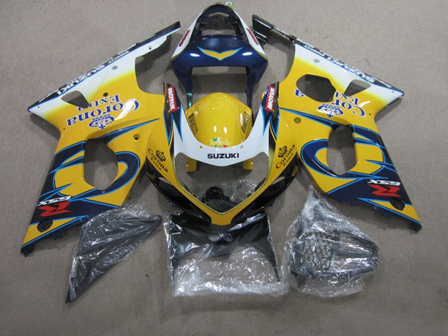 Jaune Bleu Corona Extra Carénage GSXR 1000 K1 00-02 Jaune Bleu Corona Extra Carénage GSXR 1000 K1 00-02
