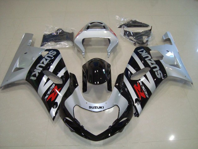 Noir Argent Carénage GSXR 750 K1 K2 K3 01-03 Noir Argent Carénage GSXR 750 K1 K2 K3 01-03