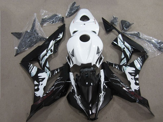 Noir Blanc Carénage CBR 600 RR 07-08 Noir Blanc Carénage CBR 600 RR 07-08