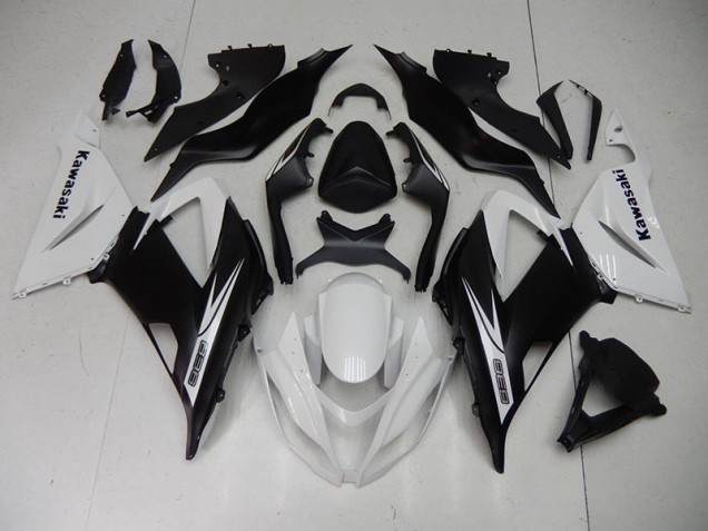 Noir Blanc Carénage ZX6R 13-18 Noir Blanc Carénage ZX6R 13-18