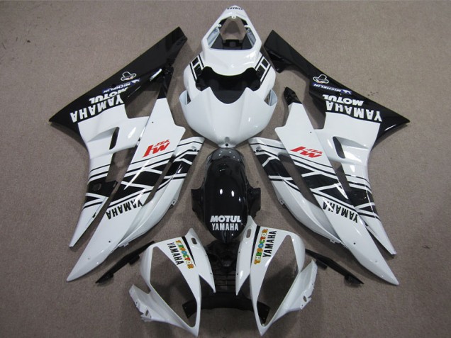 Noir Blanc Motul Carénage R6 06-07 Noir Blanc Motul Carénage R6 06-07