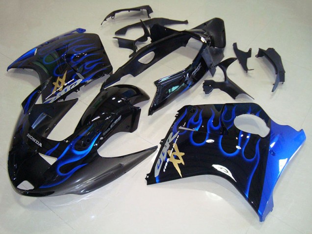 Noir Bleu Flamme Carénage CBR 1100 XX Blackbird 96-07 Noir Bleu Flamme Carénage CBR 1100 XX Blackbird 96-07
