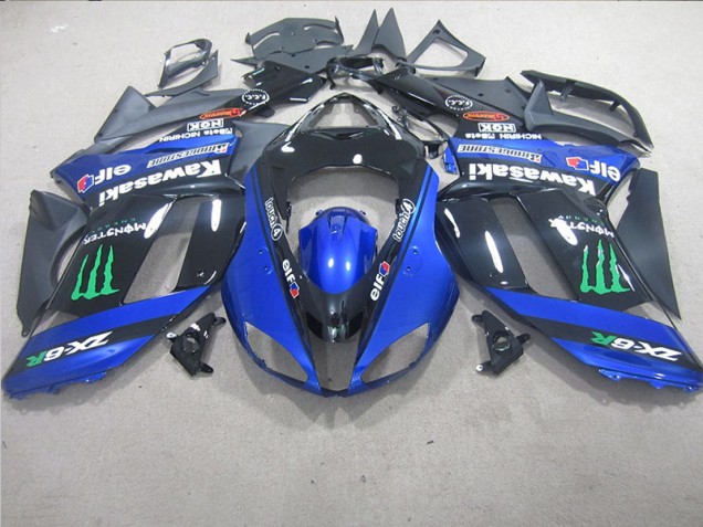 Noir Bleu Monster Carénage ZX6R 07-08 Noir Bleu Monster Carénage ZX6R 07-08