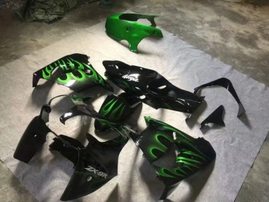 Noir Brillant Vert Flamme Carénage ZX9R 00-01