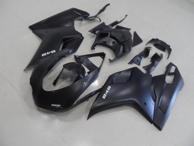 Noir Mat avec Blanc 848 Carénage Ducati 848 1098 1198 07-14