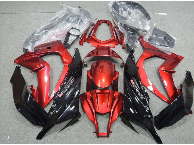 Noir Rouge Carénage ZX10R 11-15 Noir Rouge Carénage ZX10R 11-15