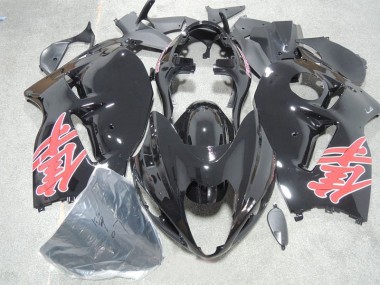 Noir Rouge Décalque Carénage GSXR 1300 Hayabusa 96-07