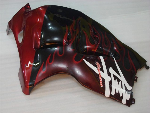 Noir Rouge Flamme Carénage GSXR 1300 Hayabusa 96-07 Noir Rouge Flamme Carénage GSXR 1300 Hayabusa 96-07
