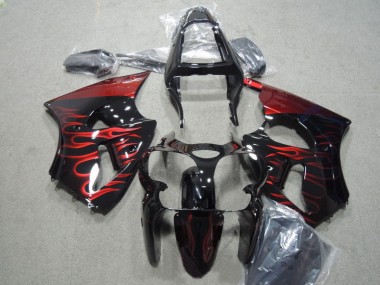 Noir Rouge Flamme Carénages ZX6R 00-02