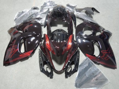Noir Rouge Kit Carénages & Plastique GSXR 1300 Hayabusa 08-19