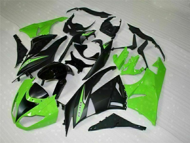 Noir Vert 636 Carénage ZX6R 09-12 Noir Vert 636 Carénage ZX6R 09-12