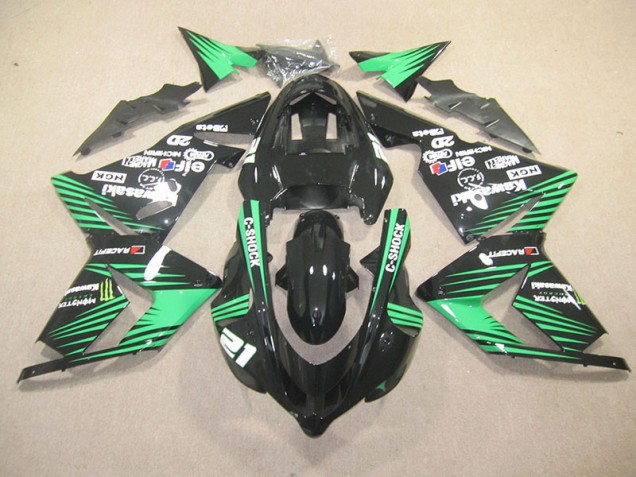 Noir Vert C-Shock Monster Carénage ZX10R 03-05 Noir Vert C-Shock Monster Carénage ZX10R 03-05