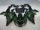 Noir Vert Flamme Carénage ZX10R 06-07 Noir Vert Flamme Carénage ZX10R 06-07