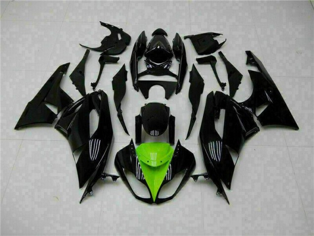 Noir Vert Kit Carénages Complet ZX6R 09-12 Noir Vert Kit Carénages Complet ZX6R 09-12