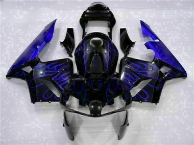 Noir avec Bleu Flamme Carénage CBR 600 RR 03-04