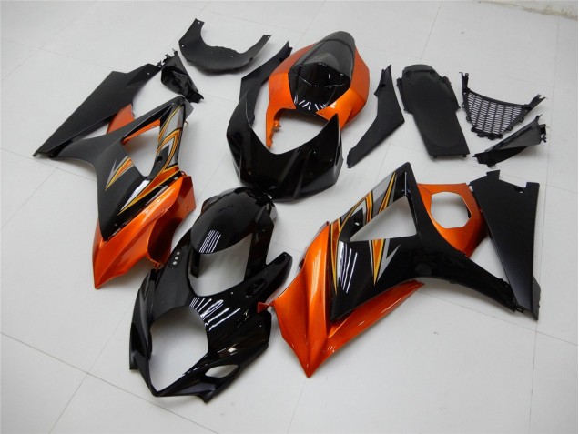 Orange Noir Carénage GSXR 1000 K7 07-08 Orange Noir Carénage GSXR 1000 K7 07-08
