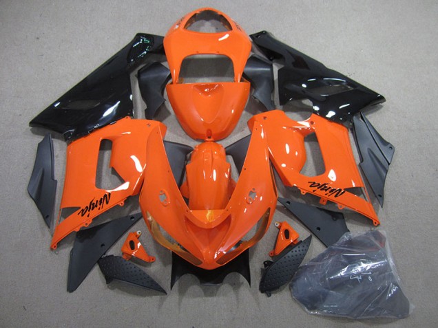Orange Noir Ninja Carénage ZX6R 05-06 Orange Noir Ninja Carénage ZX6R 05-06