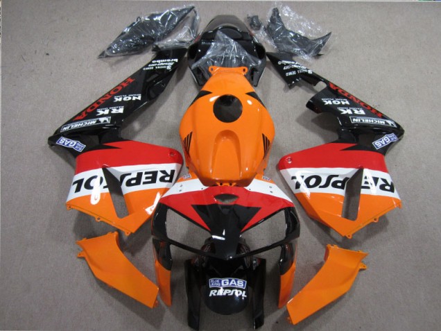 Orange Rouge Noir Repsol Carénage CBR 600 RR 05-06 Orange Rouge Noir Repsol Carénage CBR 600 RR 05-06